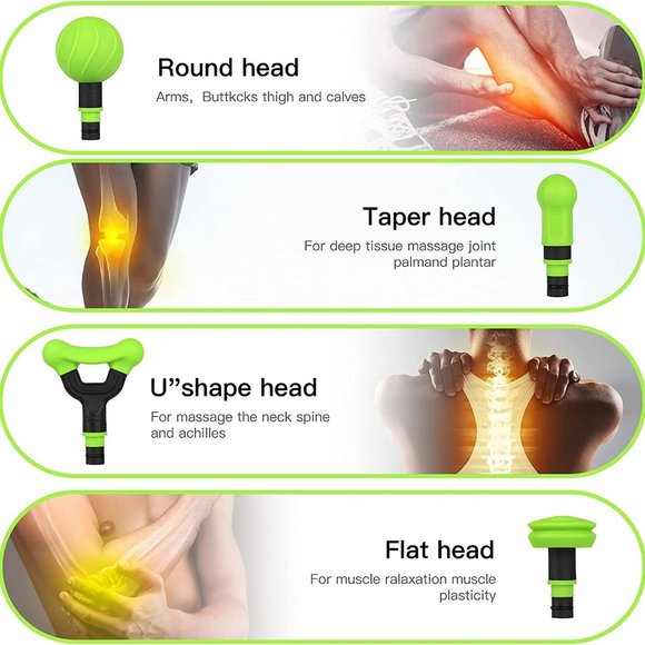 NWT EISTAKAO MASSAGE GUN DEEP TISSUE PERCUSSION MUSCLE MASSAGER 4 Massage Heads - Picture 7 of 10